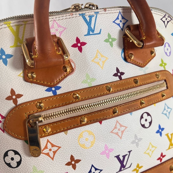 LOUIS VUITTON Authentic Monogram Multicolor White Base Alma Made in USA M92647 - Picture 9 of 17
